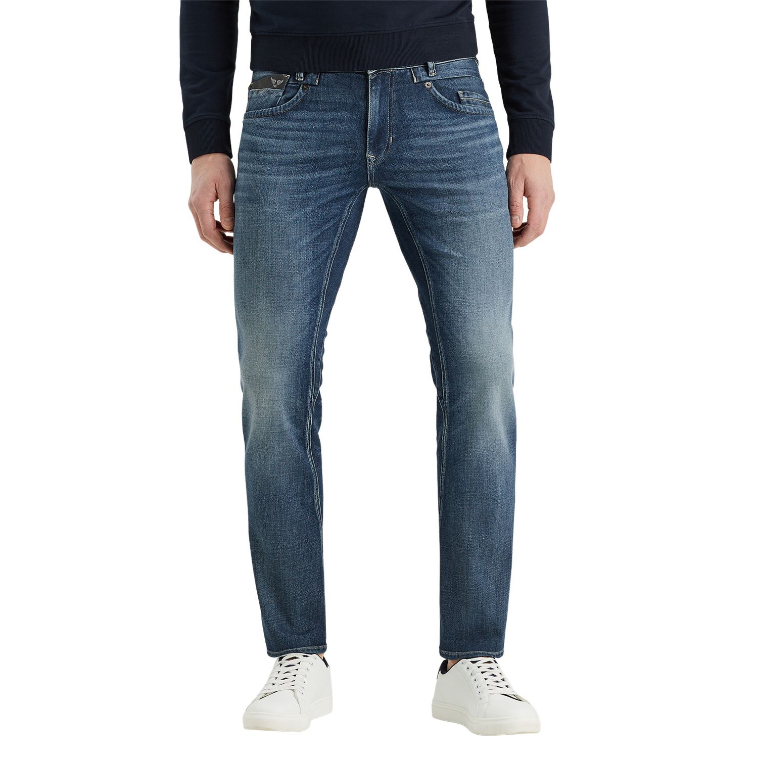 PME Legend Herren Jeans COMMANDER 3.0 - Relaxed Fit - Blau - Deep Mid Blue