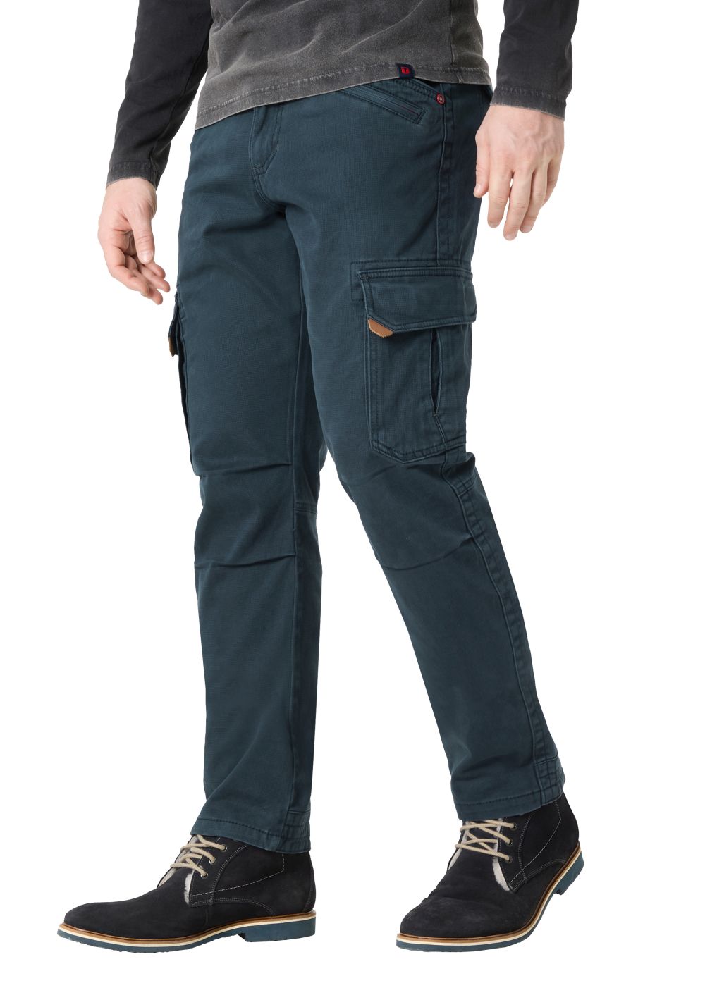 Timezone Herren Cargo Hose REGULAR BENTZ - Regular Fit - Braun Grau Grün Bl günstig online kaufen