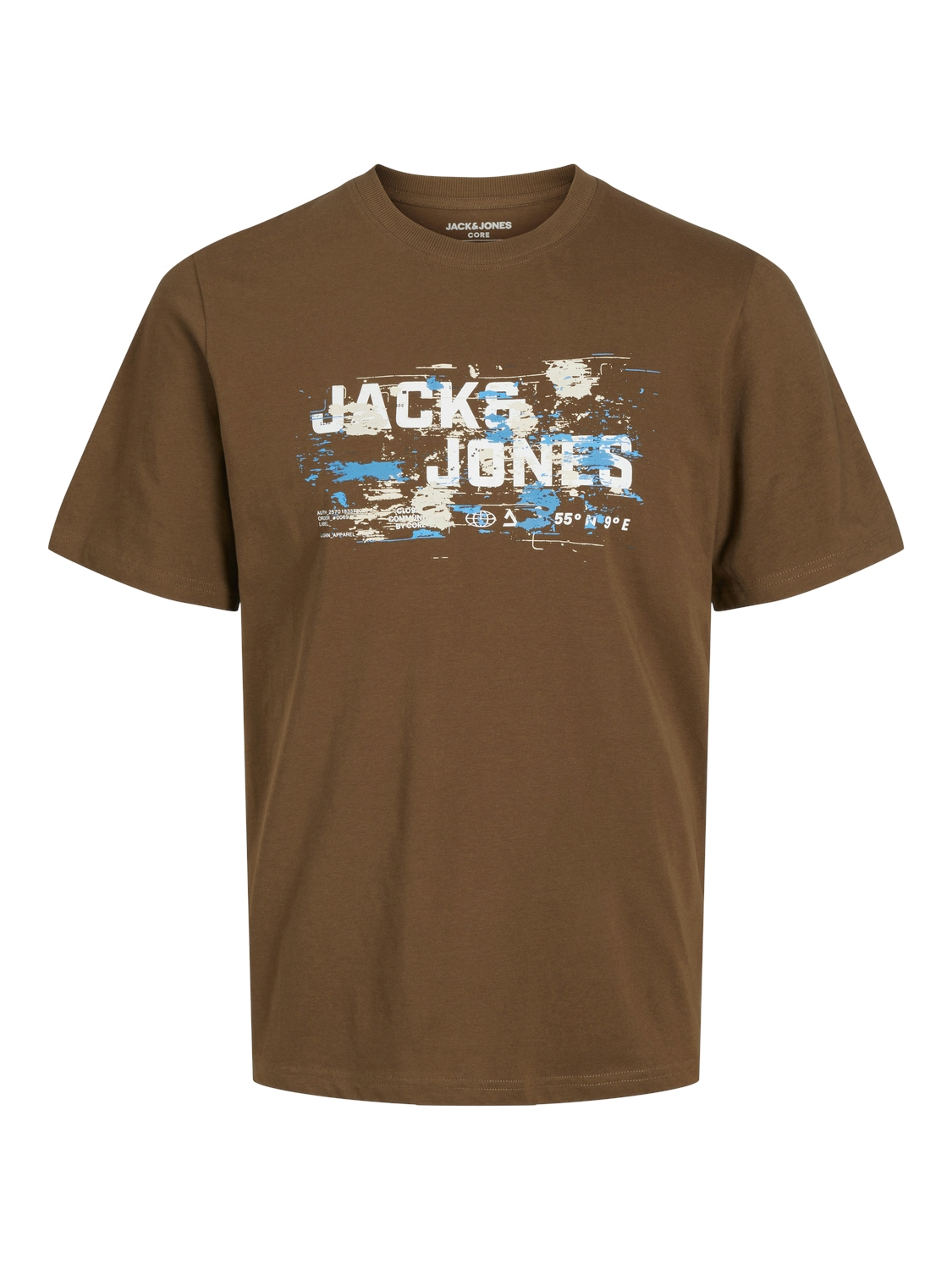 Jack & Jones Herren Rundhals T-Shirt JCOOUTDOOR LOGO - Regular Fit