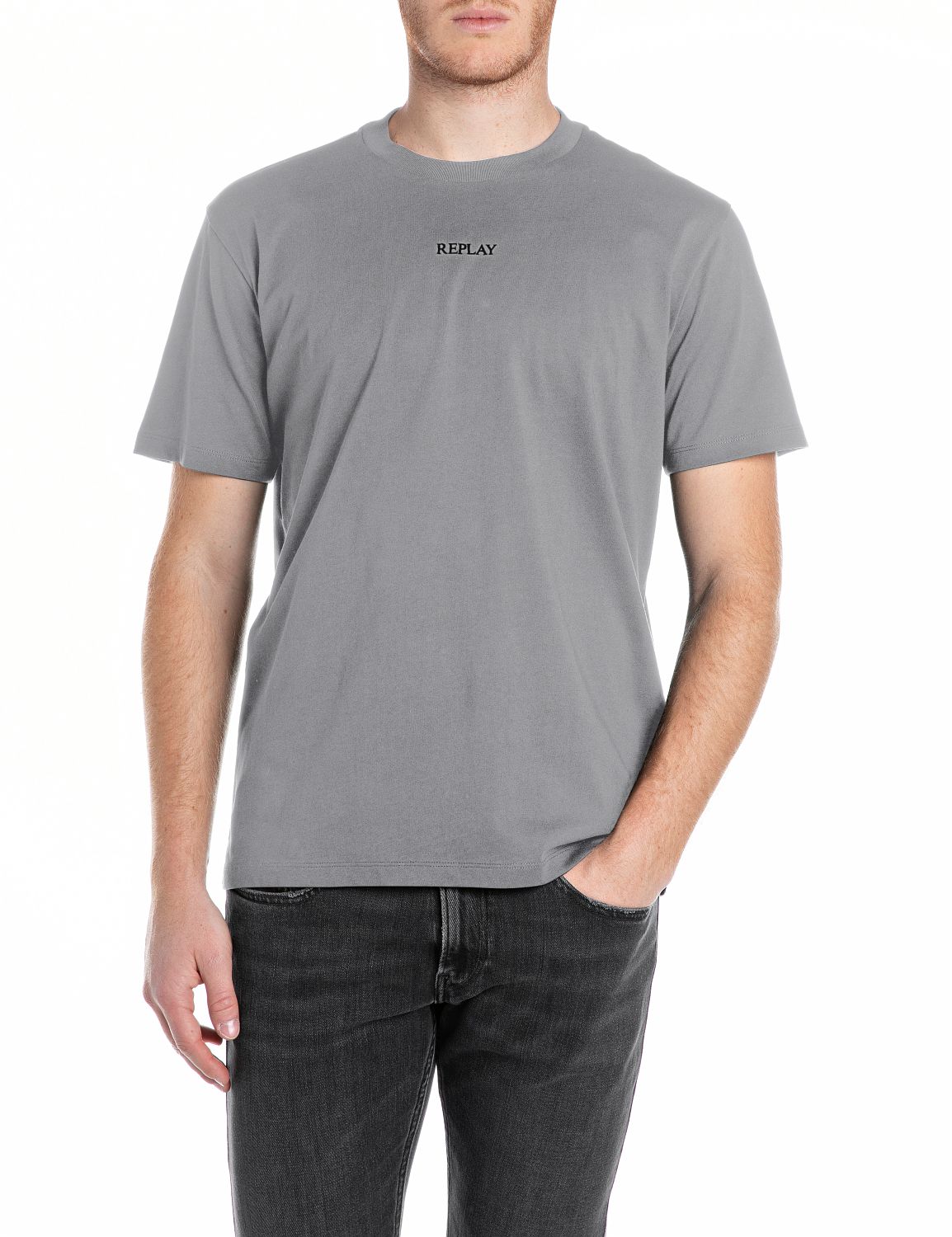 Replay Herren Rundhals T-Shirt BASIC JERSEY 30/1 Regular Fit günstig online kaufen