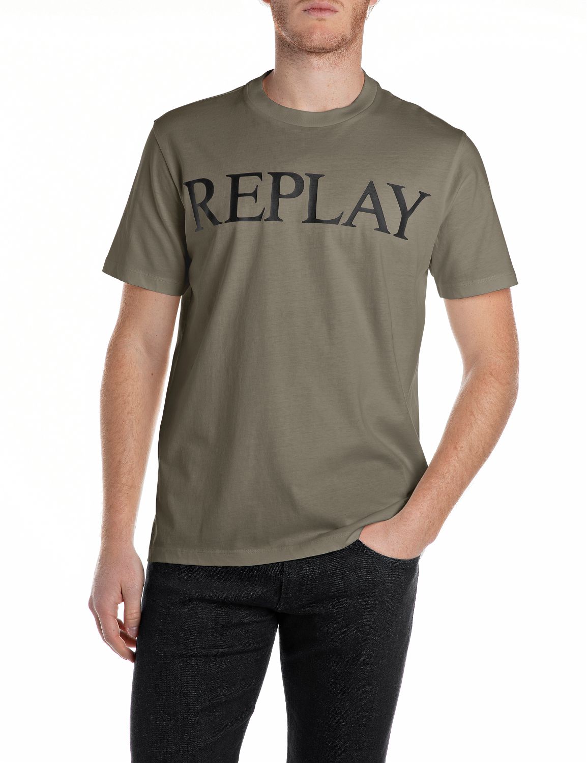 Thumbnail - Replay Herren Rundhals T-Shirt BASIC JERSEY BIG 30/1 Regular Fit
