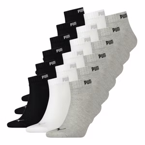 Quartersocken - PUMA Herren Damen Unisex QUARTER SOCKEN CLYDE 18er PackWeiß