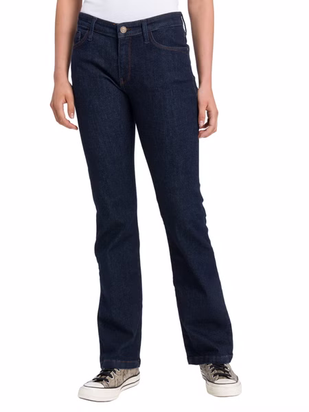 Cross Jeans Damen Jeans LAUREN - Bootcut  - Blau - Dark Blue Used Cross Jeans Damen Jeans LAUREN - Bootcut  - Blau - Dark Blue Used