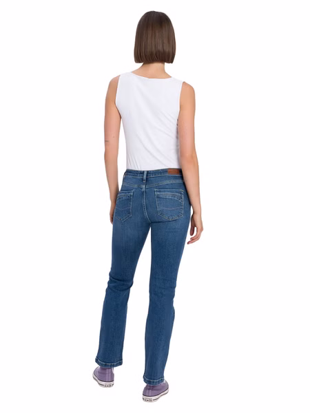 Cross Jeans Damen Jeans LAUREN - Bootcut  - Blau - Blue Used Cross Jeans Damen Jeans LAUREN - Bootcut  - Blau - Blue Used