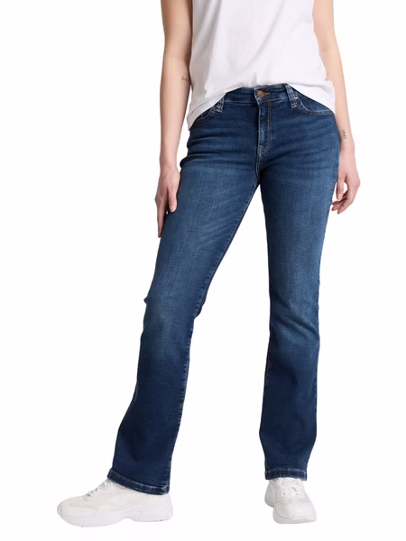 Cross Jeans Damen Jeans LAUREN - Bootcut  - Blau - Deep Blue Used Cross Jeans Damen Jeans LAUREN - Bootcut  - Blau - Deep Blue Used