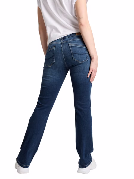 Cross Jeans Damen Jeans LAUREN - Bootcut  - Blau - Deep Blue Used Cross Jeans Damen Jeans LAUREN - Bootcut  - Blau - Deep Blue Used