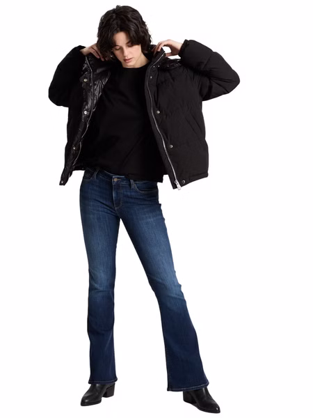 Cross Jeans Damen Jeans FAYE - Slim Flared  - Blau - Dark Blue Cross Jeans Damen Jeans FAYE - Slim Flared  - Blau - Dark Blue