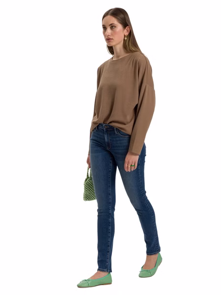 Cross Jeans Damen Jeans ANYA - Slim Fit - Blau - Mid Blue Used Cross Jeans Damen Jeans ANYA - Slim Fit - Blau - Mid Blue Used