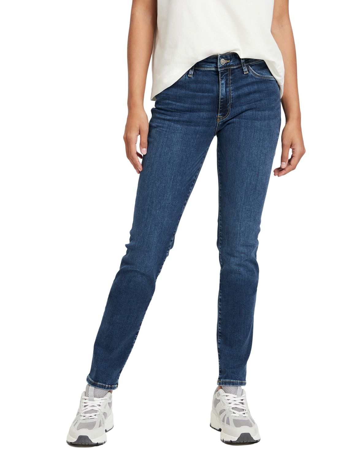 Cross Jeans Damen Jeans ANYA - Slim Fit - Blau - Dark Blue