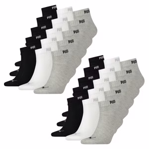 Quartersocken - PUMA HERREN DAMEN UNISEX QUARTER CLYDE 12er Pack 18er Pack 30er Packverschiedene
