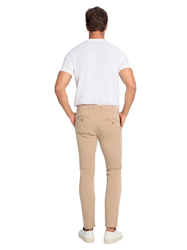 Cross Jeans Herren SLIM TAPERED CHINO Hose Tapered Fit Beige