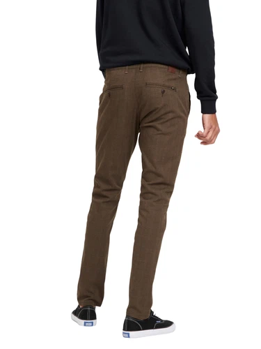 Cross Jeans Herren SLIM TAPERED CHINO Hose Tapered Fit Braun Mink