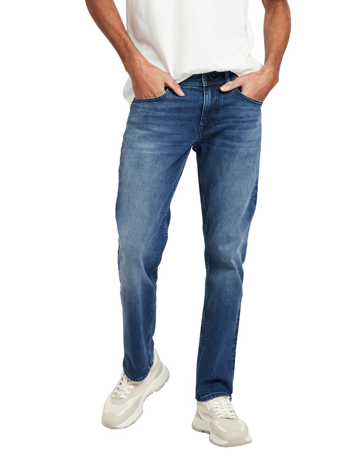 Cross Jeans Herren Jeans DYLAN - Regular Fit - Blau - Dark Mid Blue