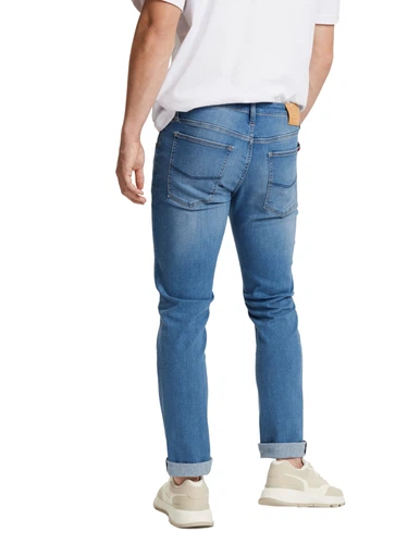 Cross Jeans Herren Jeans DAMIEN - Slim Fit - Blau - Flex Steel Blue