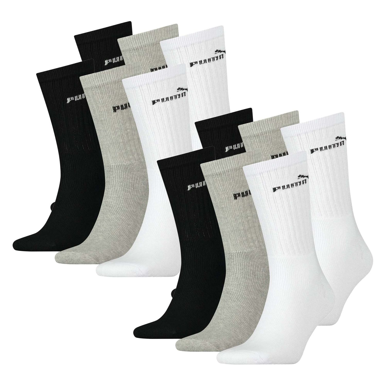 PUMA Unisex Sport Socken CLASSIC SPORT CREW 12er Pack 18er Pack 30er Pack