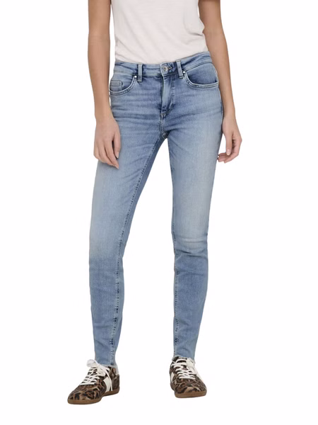 Only Damen Jeans ONLBLUSH MID SK ANK CRO349 - Skinny Fit - Blau - Light Medium Blue Denim Only Damen Jeans ONLBLUSH MID SK ANK CRO349 - Skinny Fit - Blau - Light Medium Blue Denim