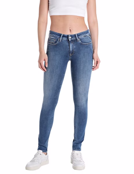 Replay Damen Jeans NEW LUZ  - Skinny Fit - Blau- Medium Blue Denim Replay Damen Jeans NEW LUZ  - Skinny Fit - Blau- Medium Blue Denim