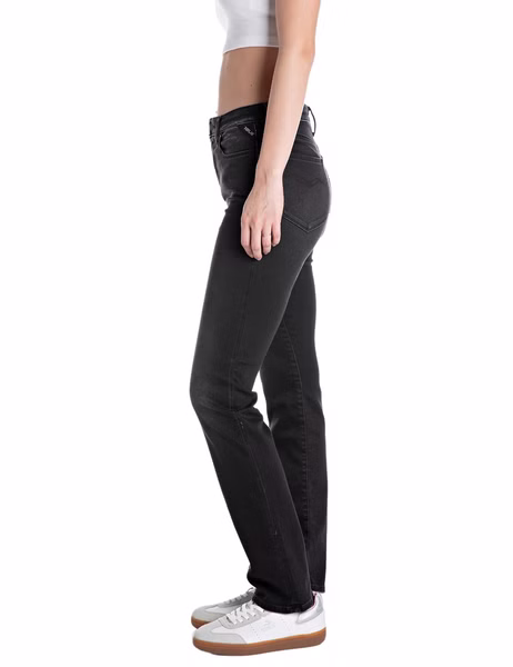 Replay Damen Jeans ZOLIE - Straight Fit - Schwarz - Black Denim Replay Damen Jeans ZOLIE - Straight Fit - Schwarz - Black Denim
