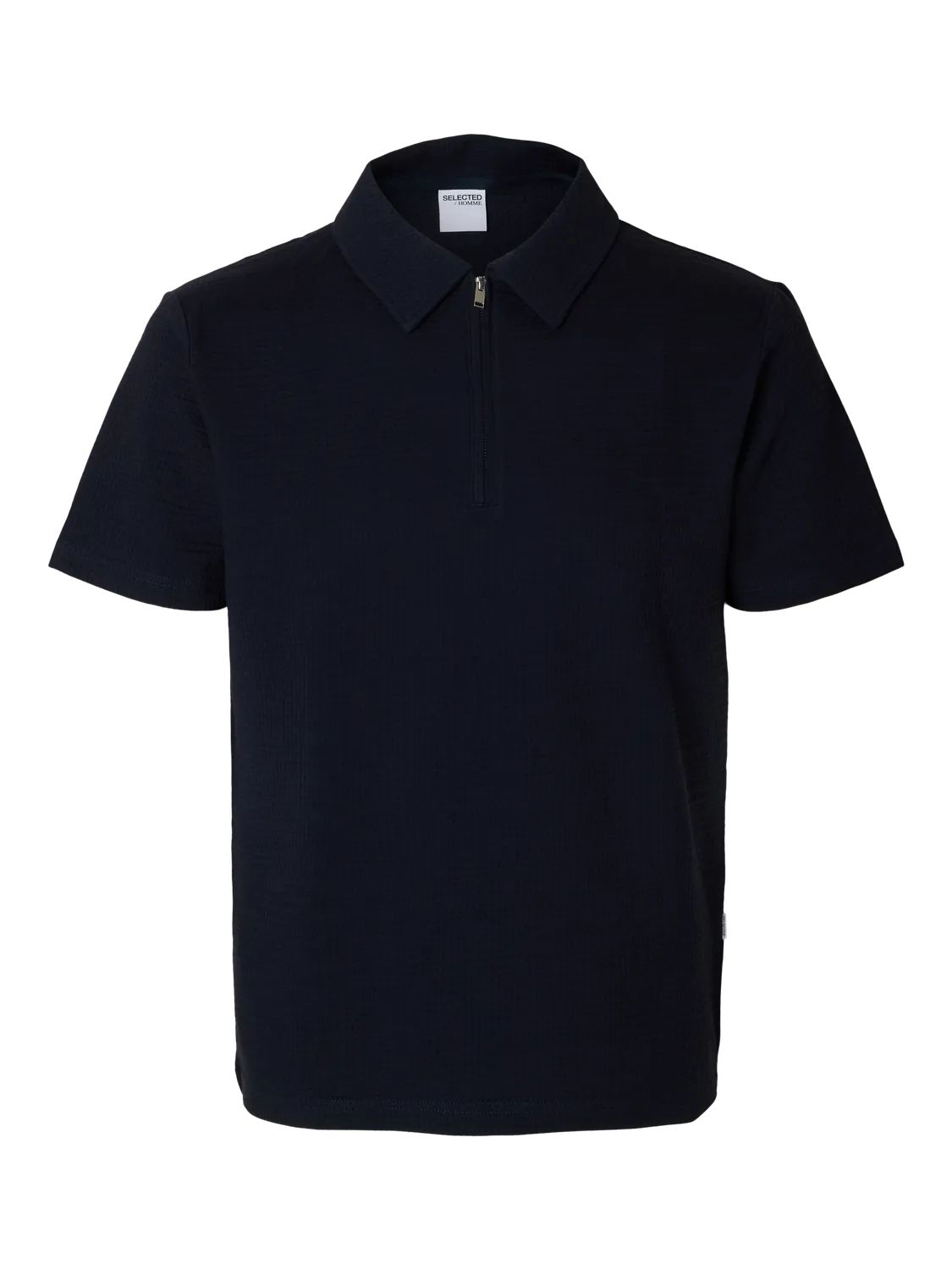 Selected Homme Herren Poloshirt SLHSANDER SEERSUCKER ZIP - Regular Fit günstig online kaufen