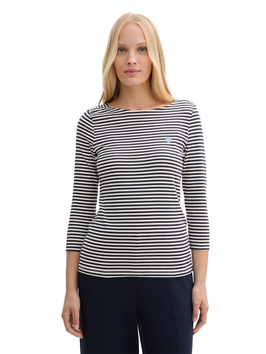 Tom Tailor Damen Langarm-Shirt STRIPED - Regular Fit