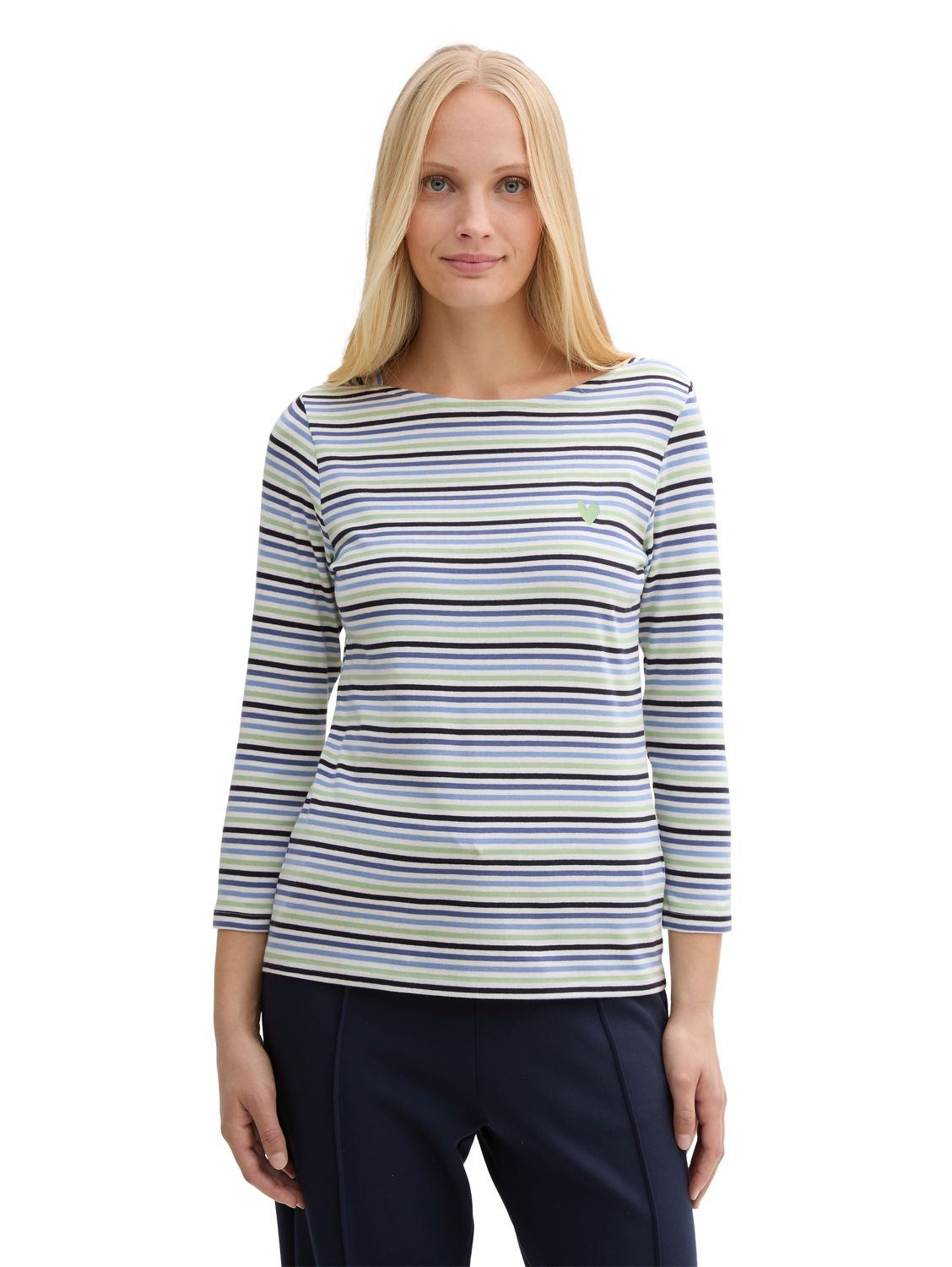 Tom Tailor Damen Langarm-Shirt STRIPED - Regular Fit