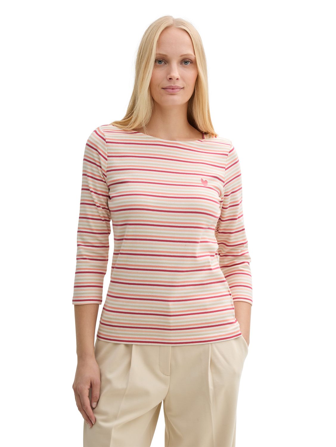 Tom Tailor Damen Langarm-Shirt STRIPED - Regular Fit