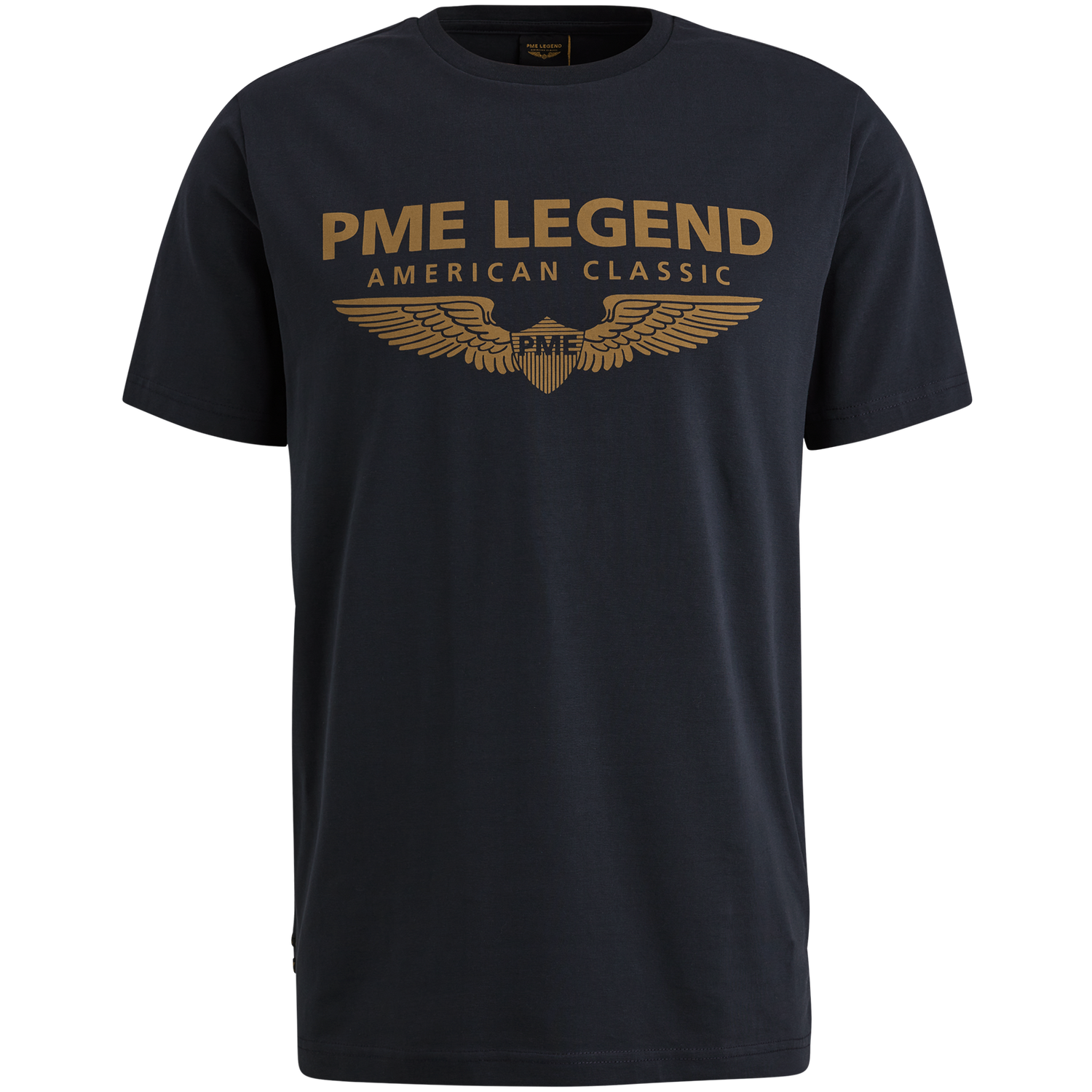 PME Legend Herren Rundhals T-Shirt R-NECK COTTON ELASTHAN LOGO - Regular Fi günstig online kaufen