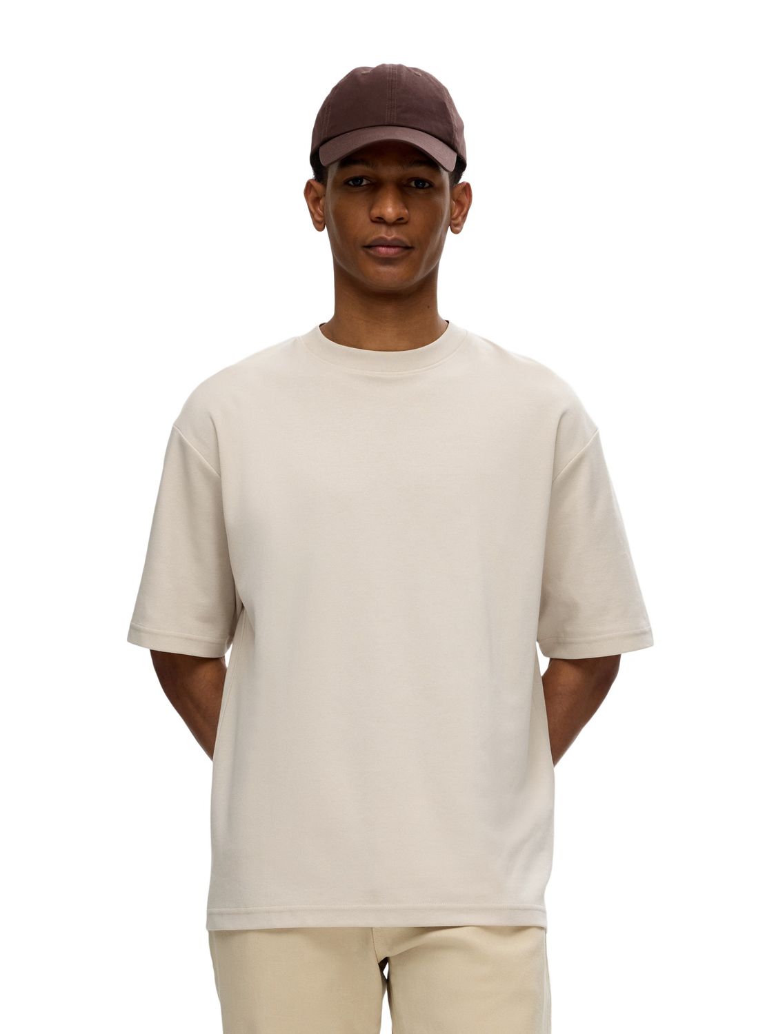 Selected Homme Herren Rundhals T-Shirt SLHLOOSEOSCAR - Relaxed Fit günstig online kaufen