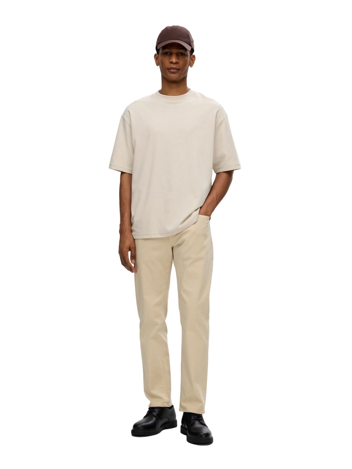 Selected Homme Herren Rundhals T-Shirt SLHLOOSEOSCAR - Relaxed Fit günstig online kaufen