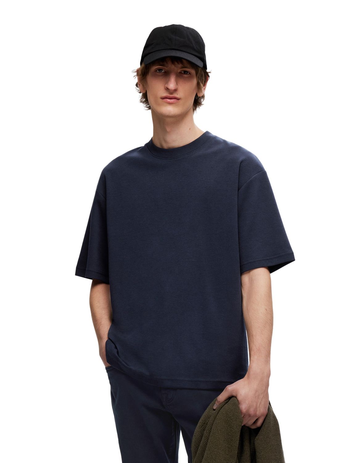 Selected Homme Herren Rundhals T-Shirt SLHLOOSEOSCAR - Relaxed Fit günstig online kaufen