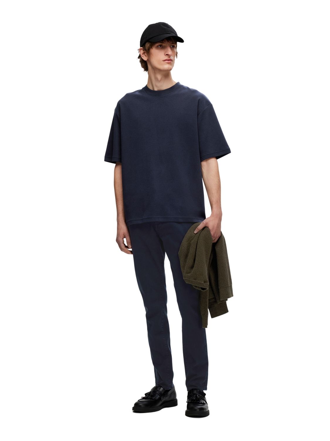 Selected Homme Herren Rundhals T-Shirt SLHLOOSEOSCAR - Relaxed Fit günstig online kaufen