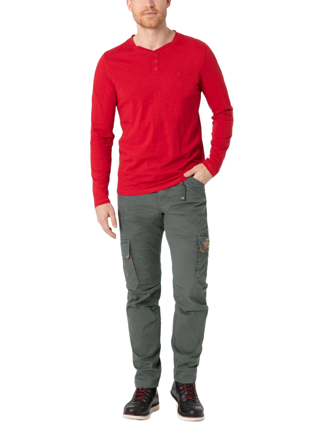 Timezone Regular RogerTZ Pantaloni Cargo Uomo – Cotone Elasticizzato, Slim Leg, Grigio, Taglia 32