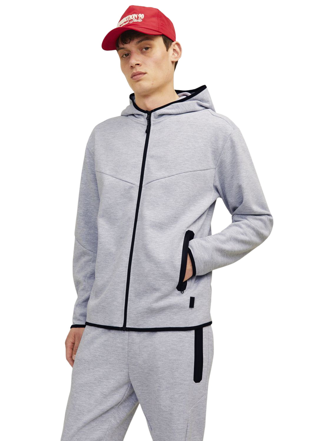 Jack & Jones Herren Hoodie Kapuzenpullover JCOFUSION SWEAT ZIP HOOD - Regular Fit