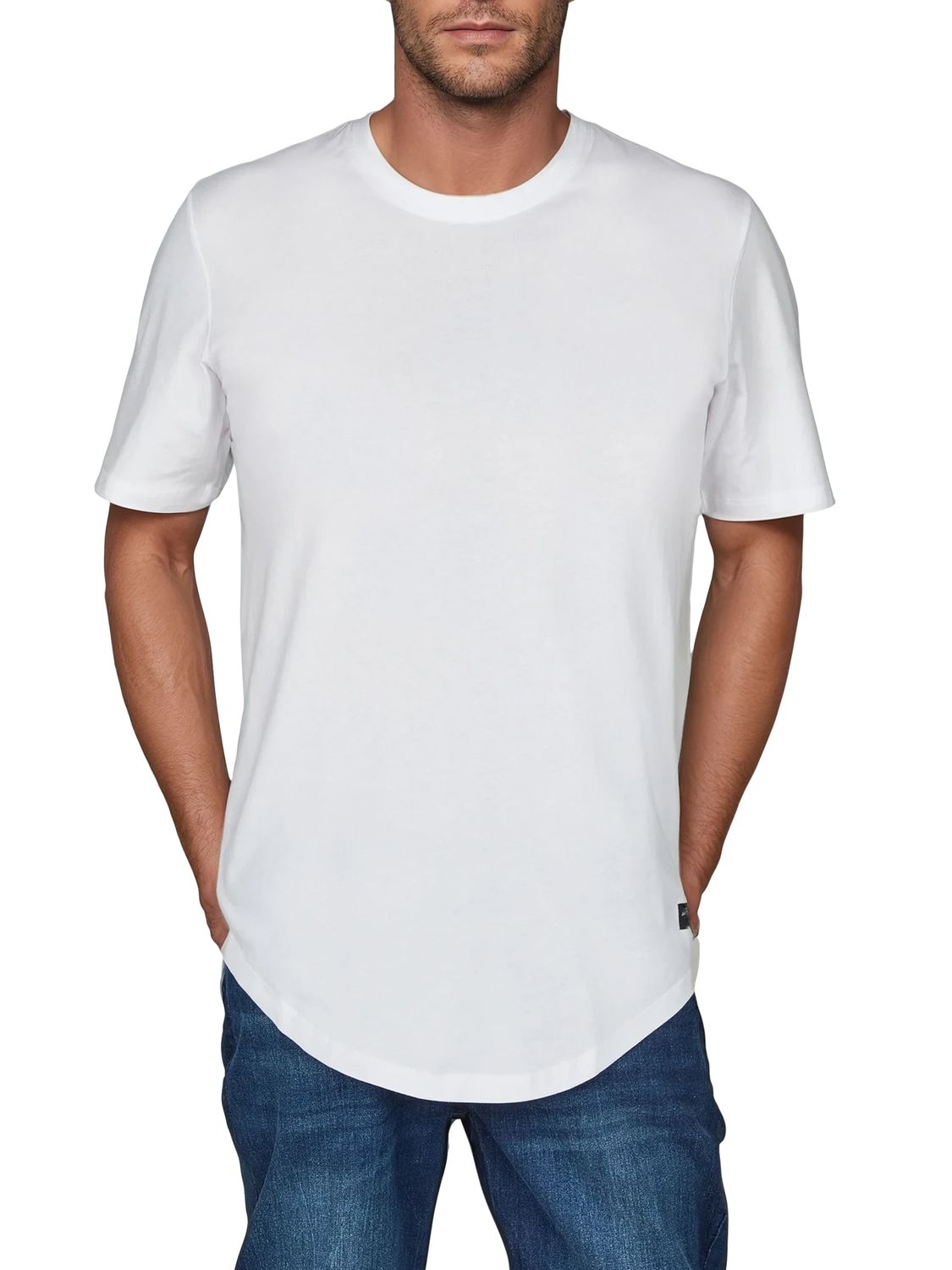 Jack & Jones Tshirt Herren lang geschnitten Set 100% Baumwolle Regular Fit günstig online kaufen