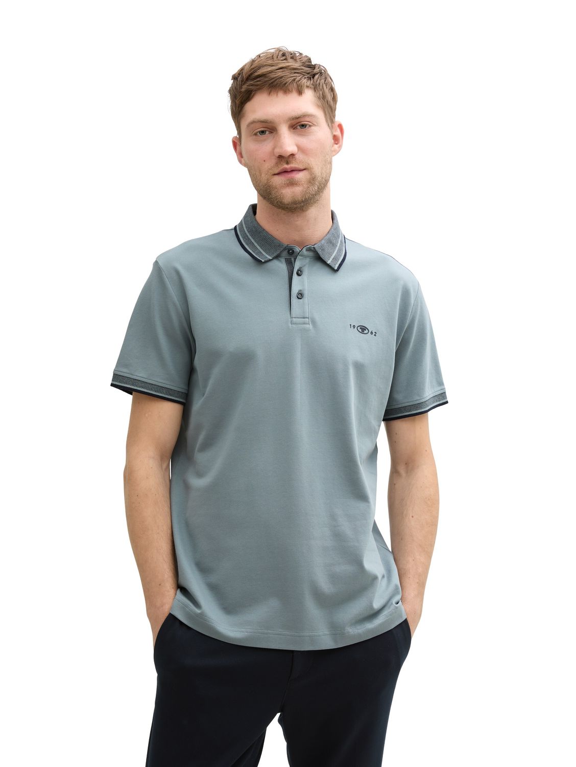 Tom Tailor Herren Poloshirt POLO WITH PRINT - Regular Fit