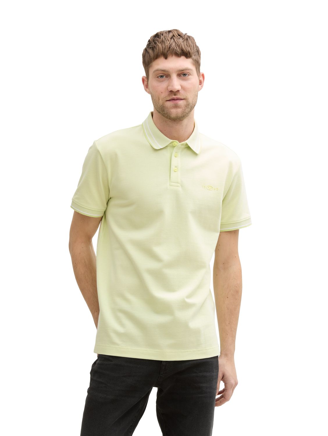 Tom Tailor Herren Poloshirt POLO WITH PRINT - Regular Fit