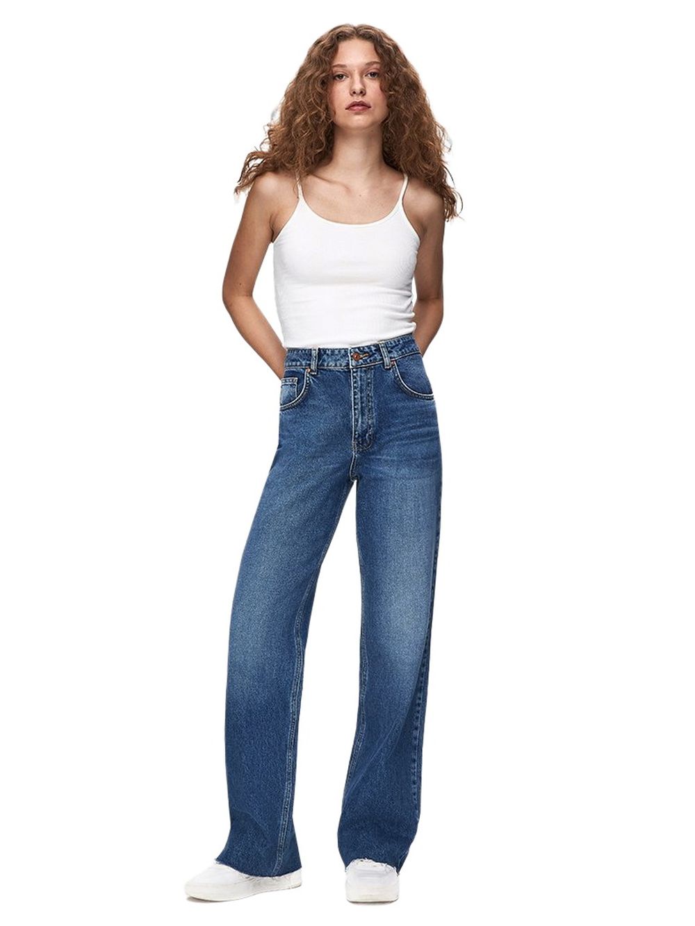 LTB Damen Jeans DANICA L - High Waist - Wide Fit - Blau