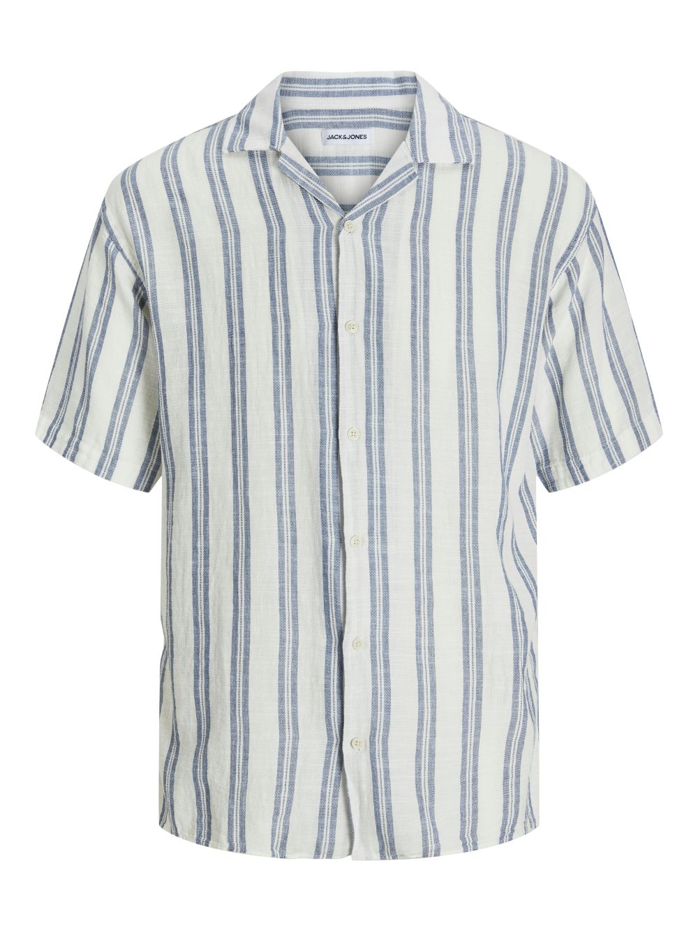 Jack & Jones Herren Freizeit Hemd JJEENZO STRIPE RESORT SHIRT Relaxed Fit