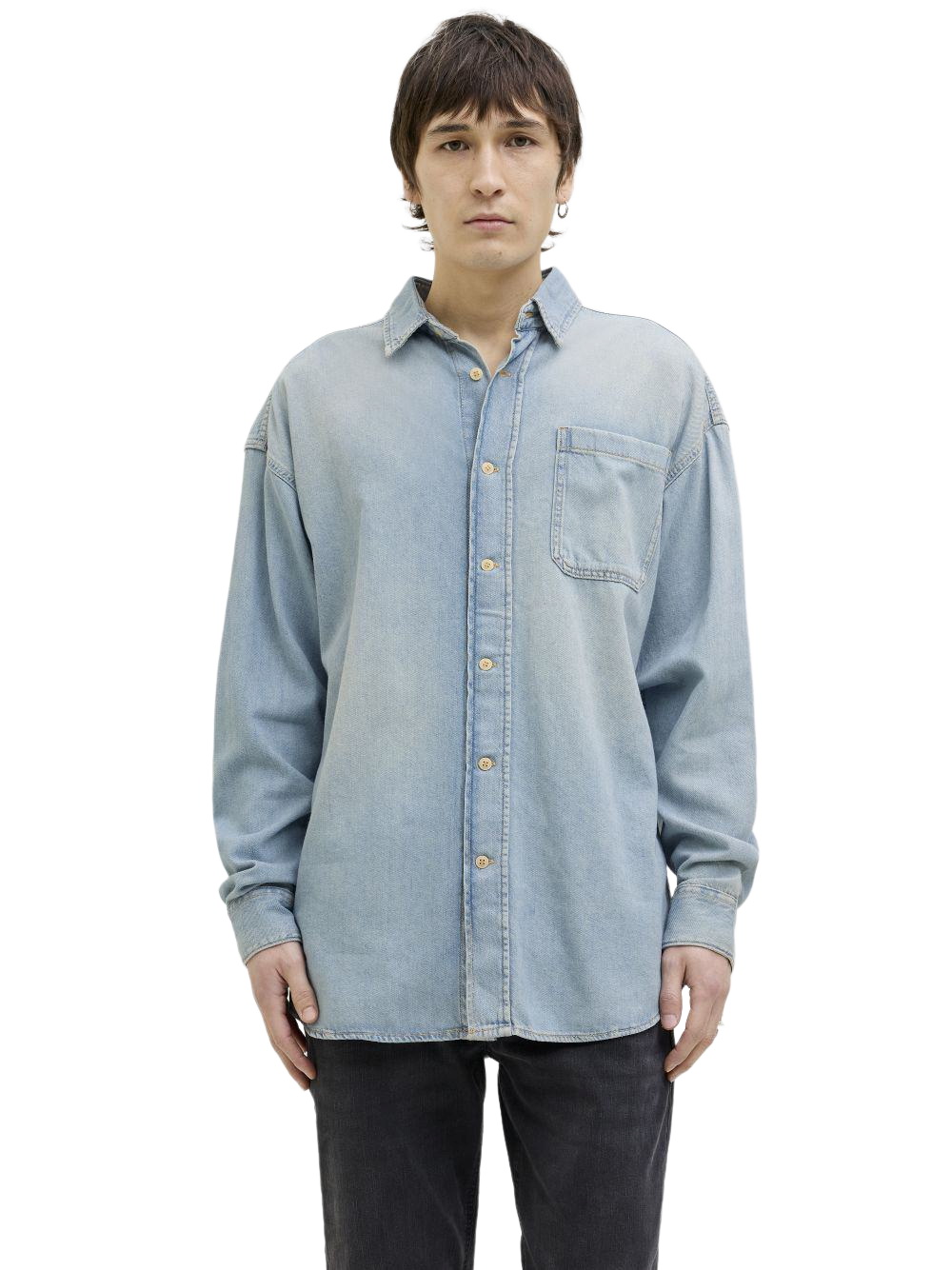 Jack & Jones Herren Jeanshemd JORSANTORINI DENIM SHIRT Comfort Fit