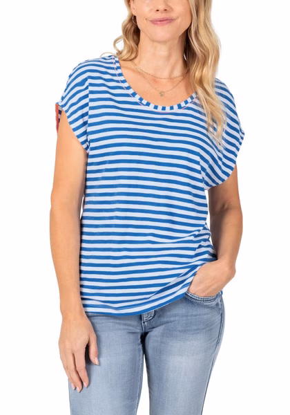 TIMEZONE Damen STRIPED ROUND NECK T-SHIRT - Regular Fit TIMEZONE Damen STRIPED ROUND NECK T-SHIRT - Regular Fit