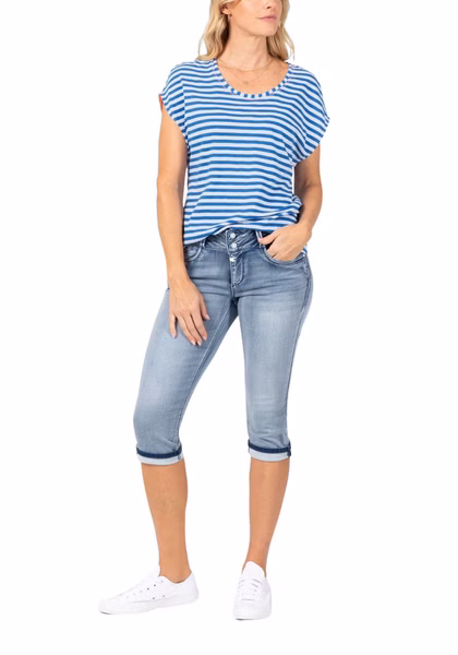 TIMEZONE Damen STRIPED ROUND NECK T-SHIRT - Regular Fit TIMEZONE Damen STRIPED ROUND NECK T-SHIRT - Regular Fit
