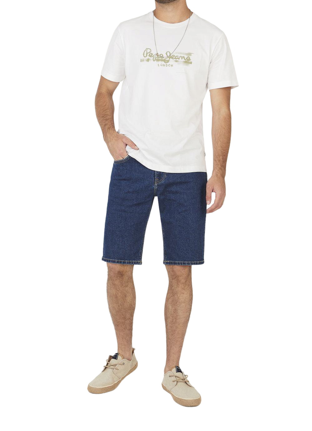 Pepe Jeans Herren Jeans Short STRAIGHT SHORT CASH Mid Waist Regular Fit - B günstig online kaufen