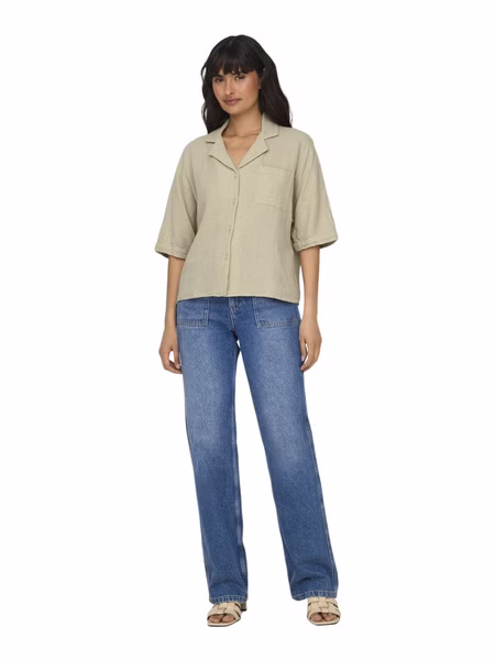 Only Damen Bluse ONLTHYRA SS SHIRT - Regular Fit Only Damen Bluse ONLTHYRA SS SHIRT - Regular Fit