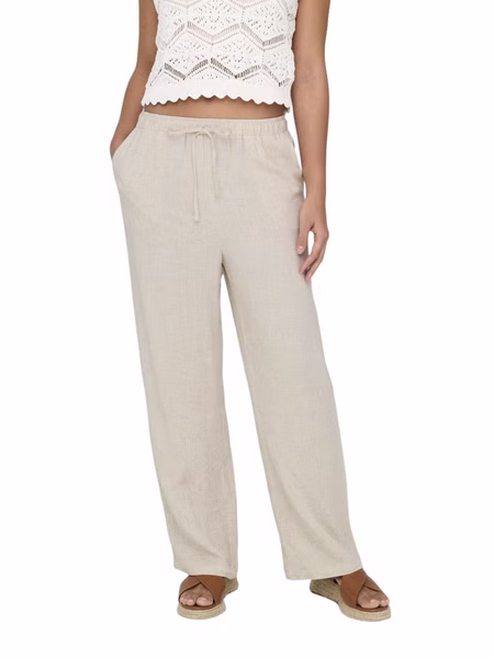Only Damen Hose ONLSIESTA MW PULL-UP LINEN Mid Waist Relaxed Fit Only Damen Hose ONLSIESTA MW PULL-UP LINEN Mid Waist Relaxed Fit