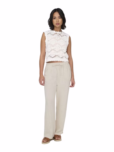 Only Damen Hose ONLSIESTA MW PULL-UP LINEN Mid Waist Relaxed Fit Only Damen Hose ONLSIESTA MW PULL-UP LINEN Mid Waist Relaxed Fit