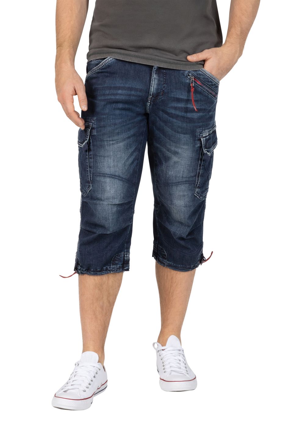 Timezone Herren 3/4 Cargo Jeans LOOSE MILESTZ SHORT Mid Waist Loose Fit - B günstig online kaufen