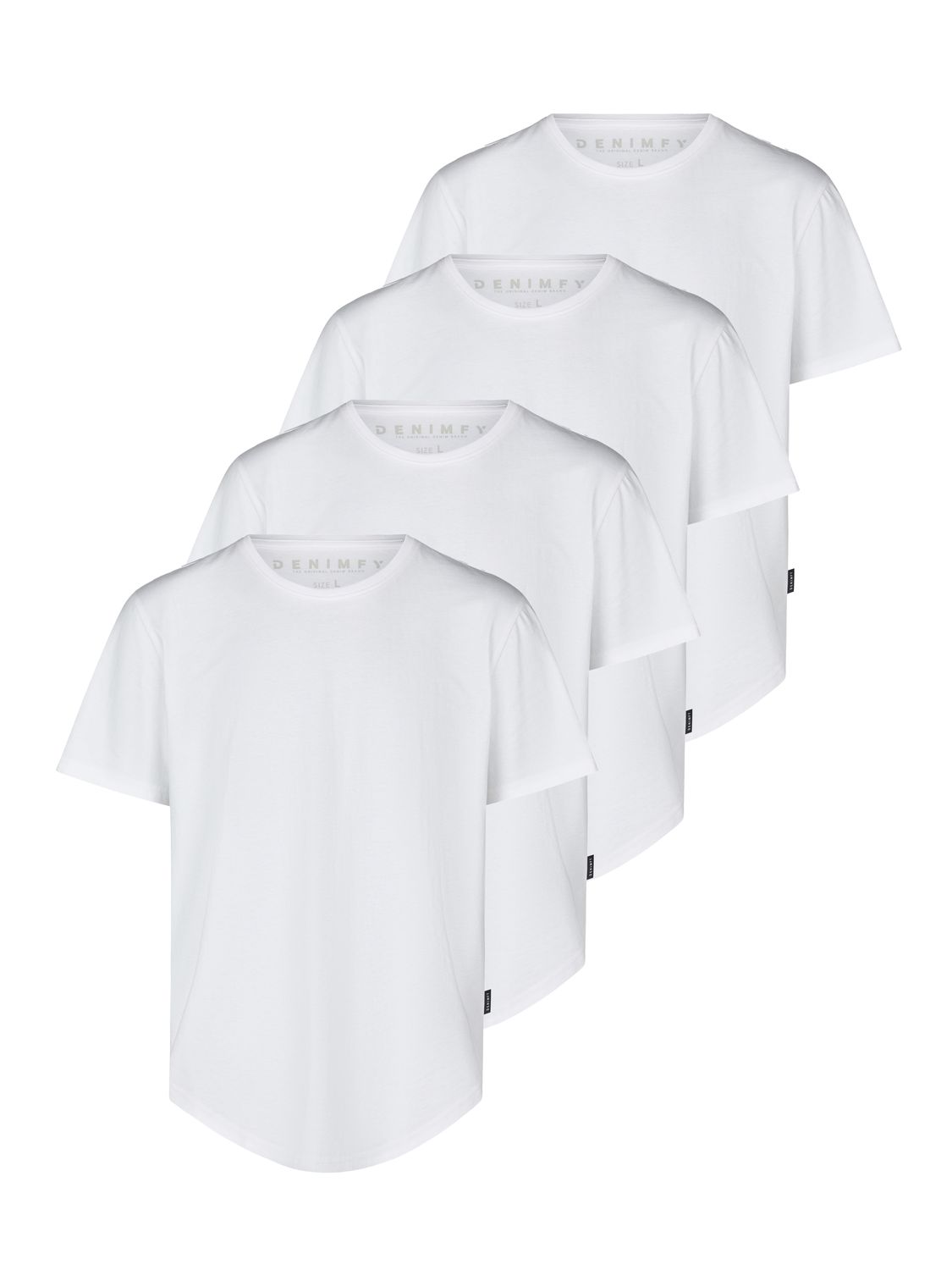 DENIMFY Tshirt Herren lang geschnitten Set 100% Baumwolle Regular Fit DFPac günstig online kaufen