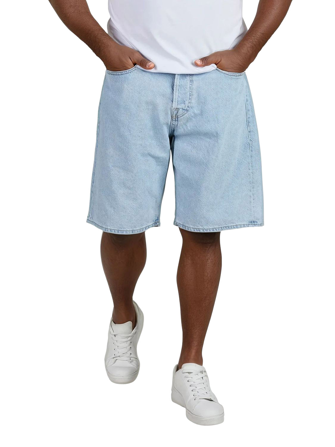 Jack & Jones Jeans Shorts Herren Baggy Fit JJIALEX JJCOOPER günstig online kaufen