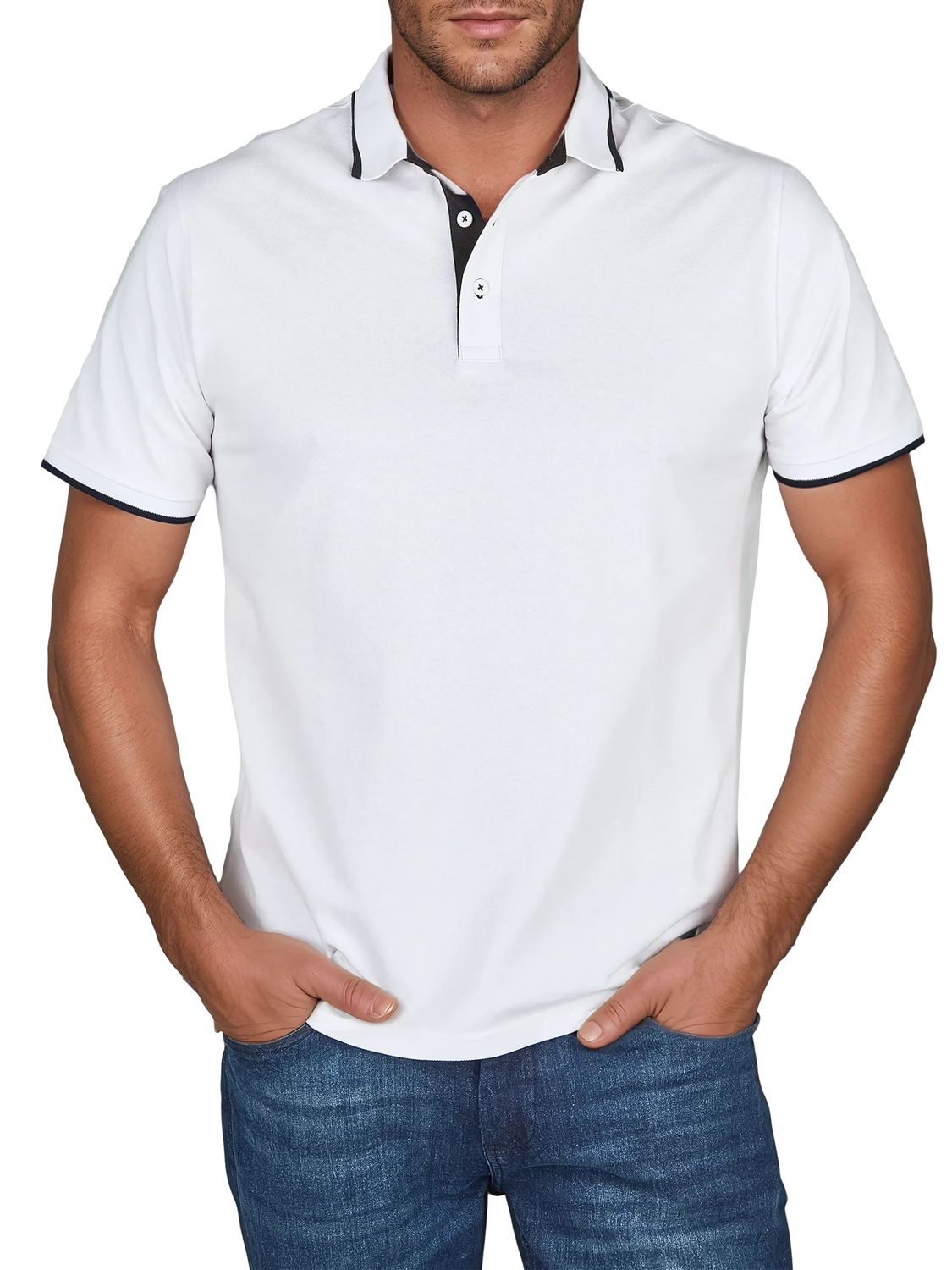 riverso Poloshirt Herren Kurzarm 3er Pack RIVLeano Regular Fit günstig online kaufen