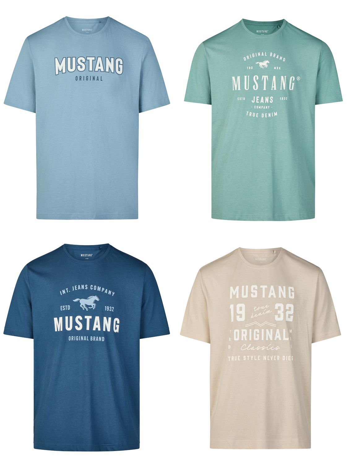 T-Shirt - 4er Pack Mustang Herren T-Shirt günstig online kaufen